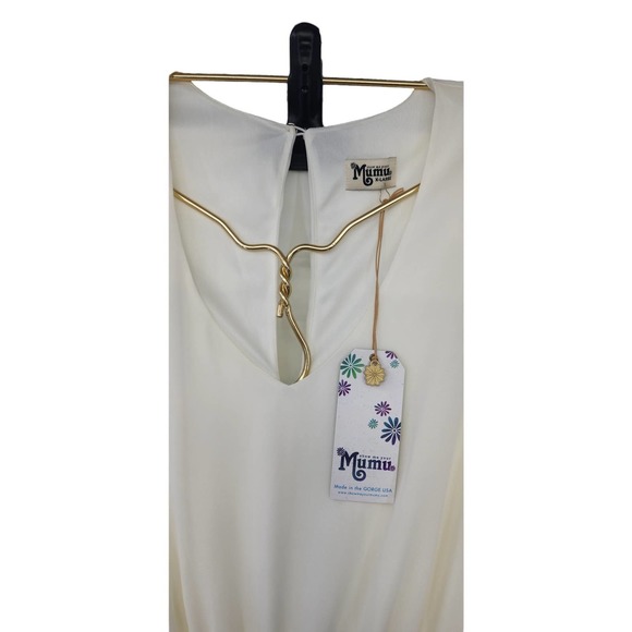 NWT NEW Show‎ Me Your MUMU Jocelyn White Long Sleeve Sheer Maxi Dress XL - Picture 11 of 13